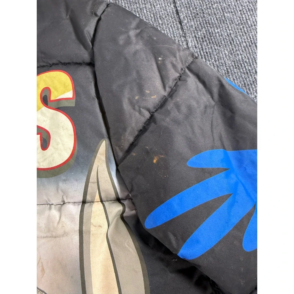 Members Only Looney Tunes Puffer Jacket Boys 14/16 Bugs Bunny Daffy Duck Black